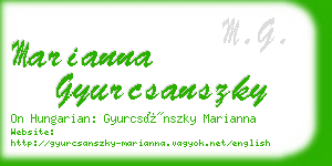 marianna gyurcsanszky business card